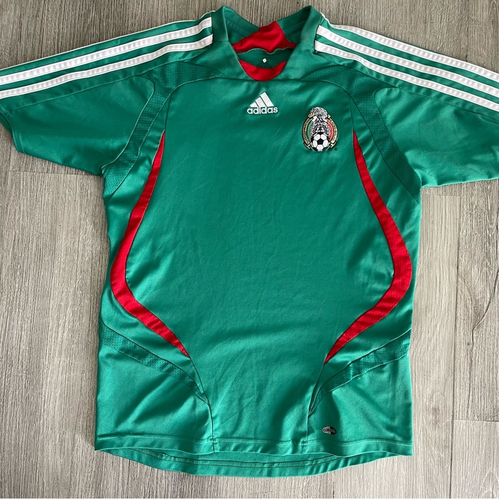 Adidas 2007 Mexico Home Jersey Youth Size Medium Green Red